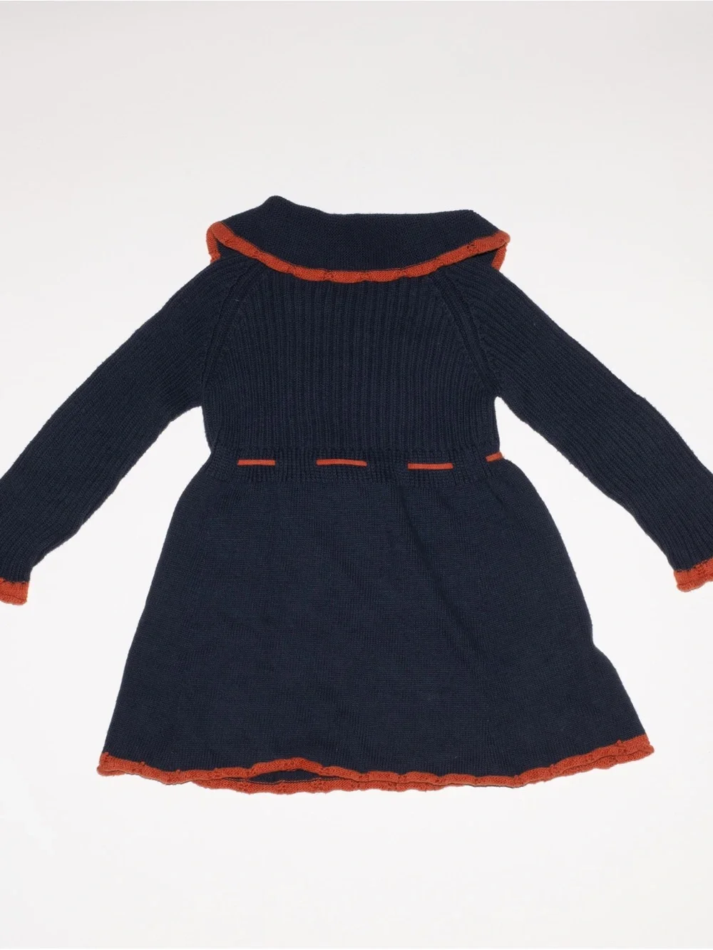 Violeta E Federico Knit Dress w/ collar